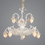 Panda 8 Lights Whitey Chandelier