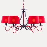 Flap 6 Lights Mixed Colors Chandelier