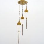 Nablus 3 Lights Gold Pendant