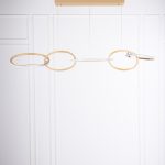 Rings 3 Lights 150 cm Gold Chandlier