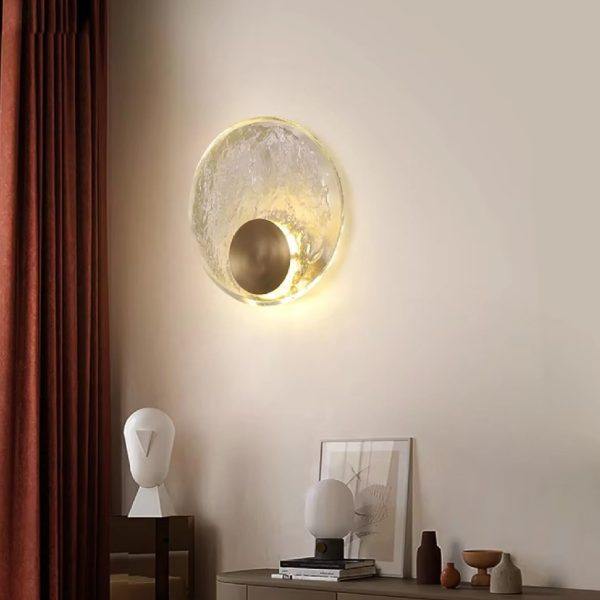 Sun 1 Light Gold Wall Lamp