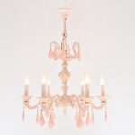Amsterdam 6 Lights Whitey Rose Chandelier