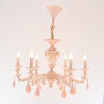 Marseille 6 Lights Whitey Rose Chandelier