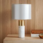 Siva 1 Light White Table Lamp