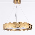 Sharp LED Light Gold Chandelier