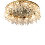 Arian 6 Lights Gold Chandelier - Image 2