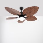 Boho Leaves Black × Brown Ceiling Fan – 50 Inch - Image 2