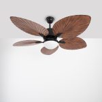 Boho Leaves Black × Brown Ceiling Fan – 50 Inch - Image 3