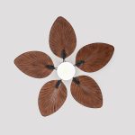 Boho Leaves Black × Brown Ceiling Fan – 50 Inch - Image 4