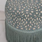 Handcrafted Green Pouf - Image 2