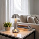 Elina LED Chrome Rechargeable Table lamp - Image 2