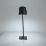 Elara LED Black Rechargeable Table lamp