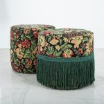 Modura Green Pattern tassels Pouf - Image 3